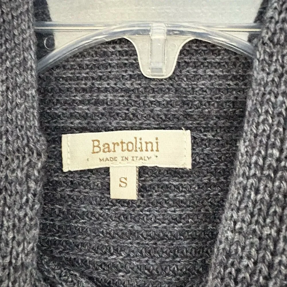 Bartolini Womens‎ Mock Neck Sweater Blue Gray Cashmere Wool Blend Italy Small
